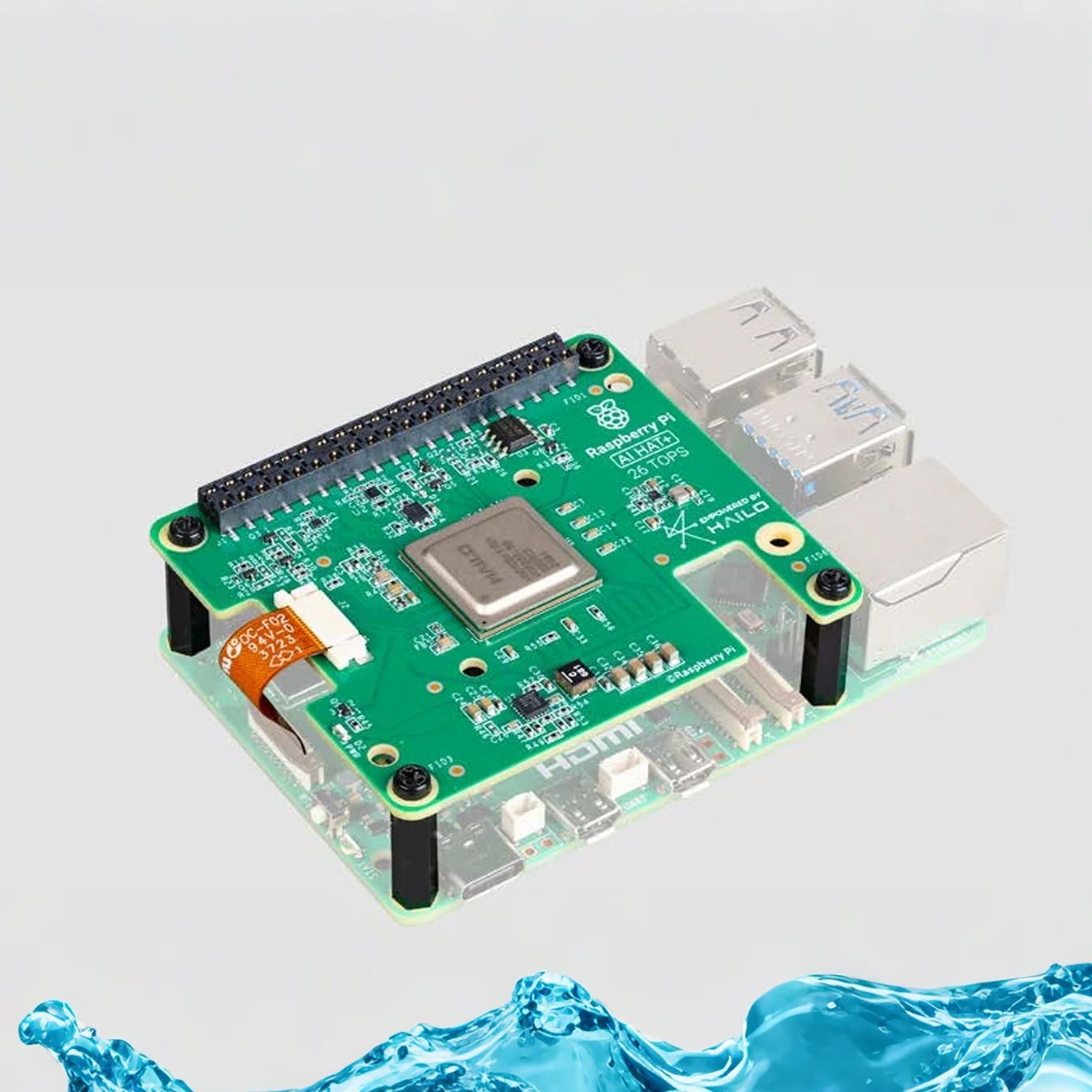 Pi Cooler - Raspberry Pi Al HAT+ Features Onboard