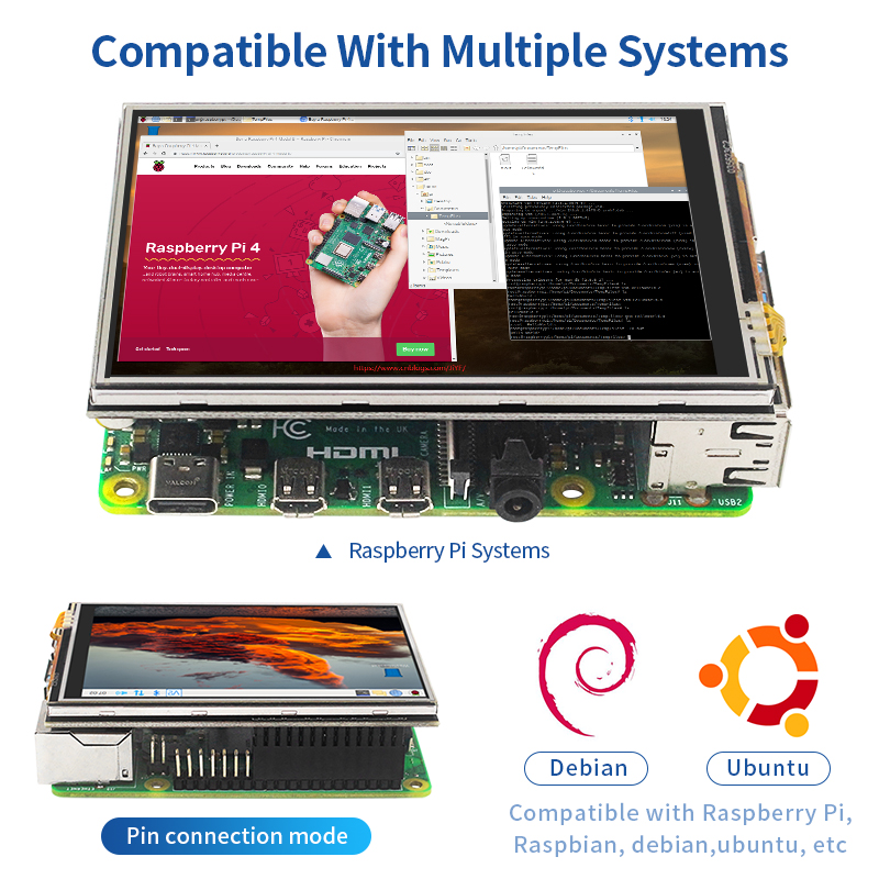 3.5 inch Raspberry Pi 4 Touch  - Pi Cooler review and price