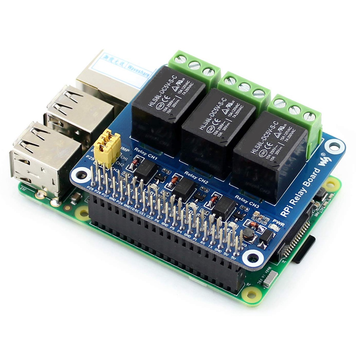 Waveshare 5V 3-Channel Relay M - Pi Zero review and price