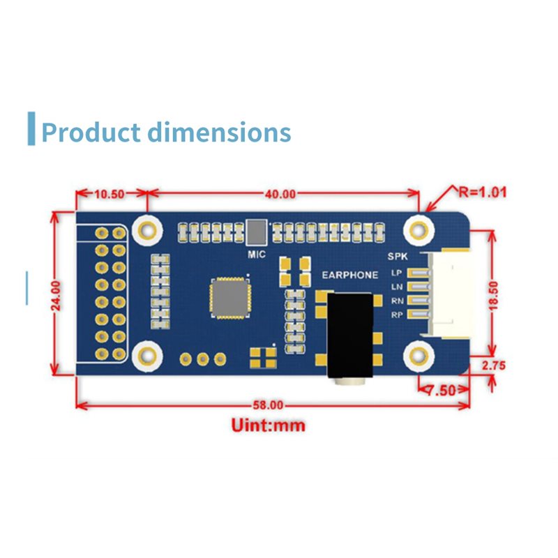 WM8960 For Raspberry Pi 5/7 In - Pi Display review and price